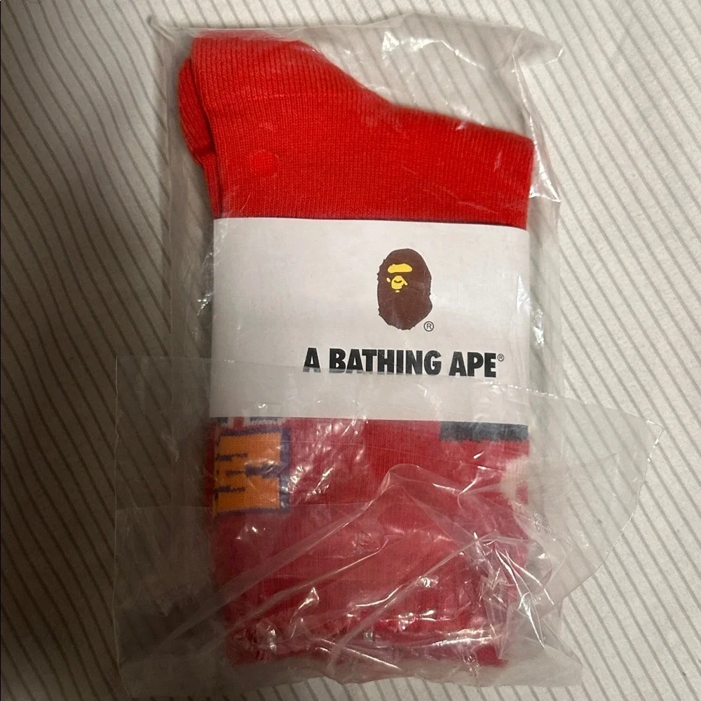 Bape Red Men's Socks New